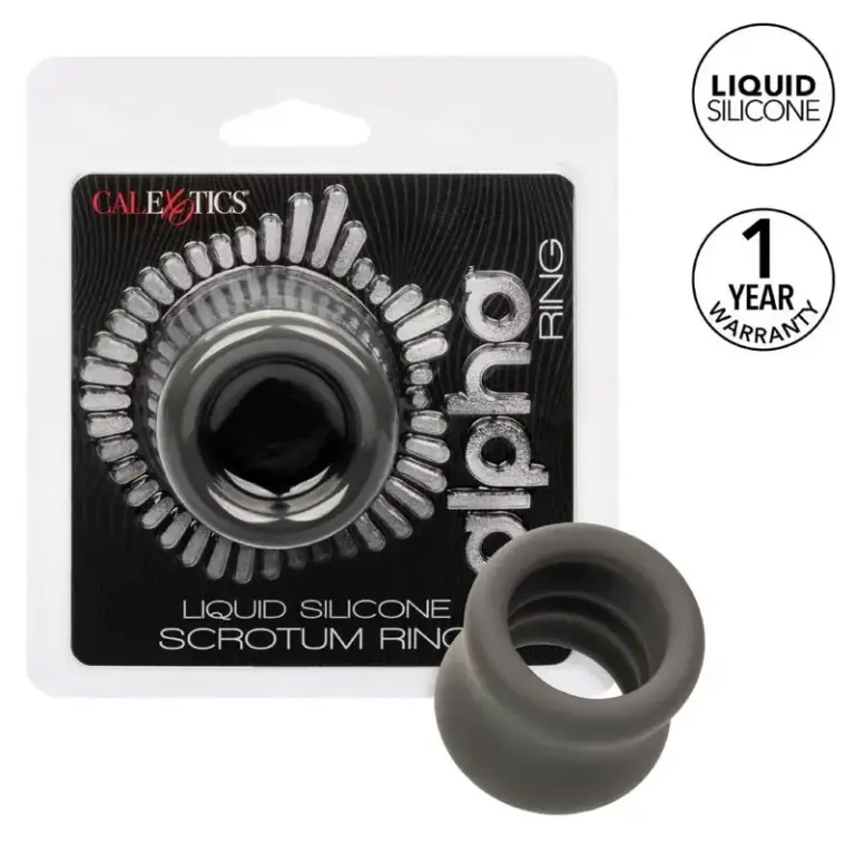CALEXOTICS - Alpha Scrotum Stretching Ring Premium Black - vista principal