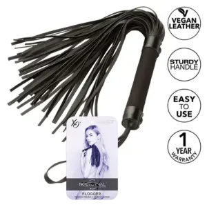 CALEXOTICS - Flogger Nocturno Profesional | Cuero Negro