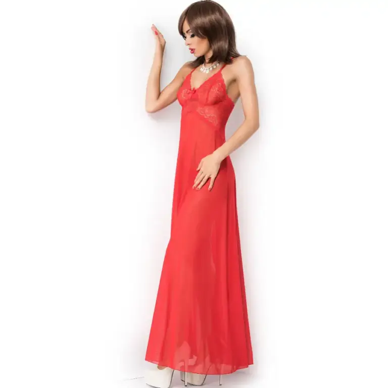 CHILIROSE - Babydoll Largo Sexy Rojo L/XL | Elegancia Premium - vista principal
