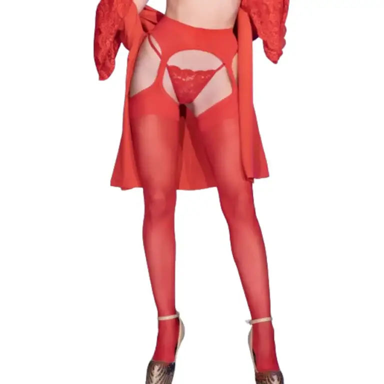 CHILIROSE - Garter Stockings Red S/M | Elegancia Seductora - vista principal