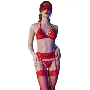 CHILIROSE - Set Cuatro Piezas Rojo L/XL | Sensualidad Premium