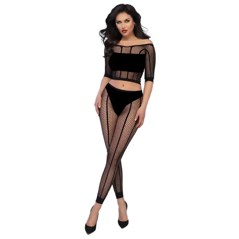 CHILIROSE - Top y Leggings Seamless Premium en Negro S/M - vista principal