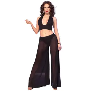 CHILIROSE - Set de Top y Pantalones Negros XL Original