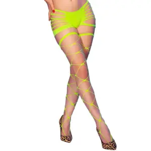 CHILIROSE - Tights de Red Neon Green Premium para Mujeres