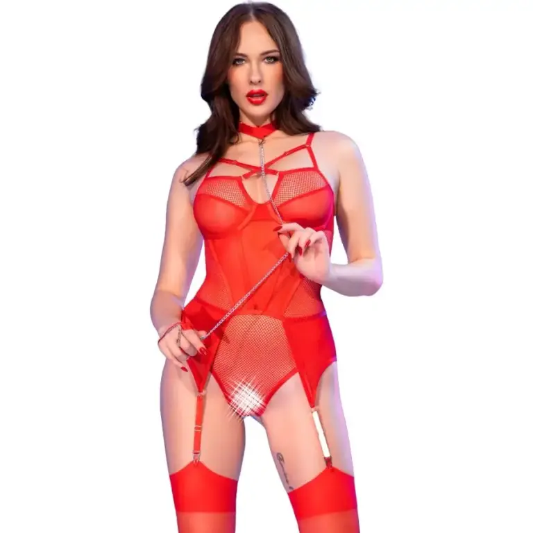 CHILIROSE - Bodysuit Crotchless Rojo Sensacional - vista principal