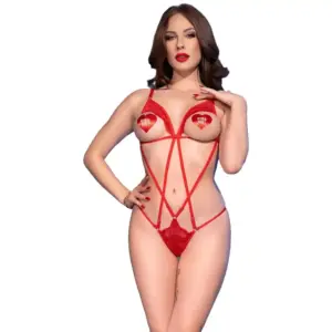 CHILIROSE - Body Set Rojo Seductor S/M | Lencería Premium