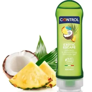Control - Gel de Masaje 2 en 1 Exótico 200 ml | Hidratación Premium