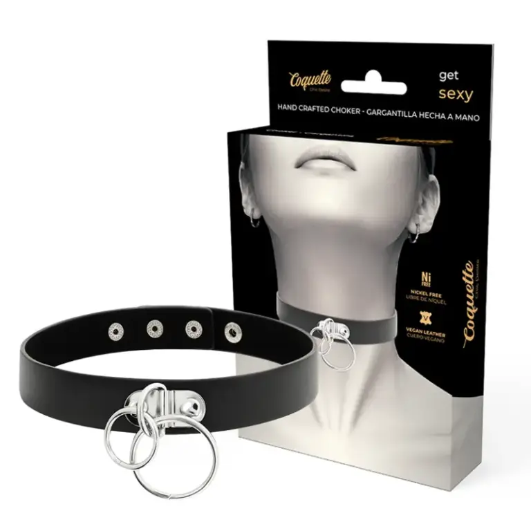 Coquette - Choker de Cuero Vegano Ajustable para BDSM