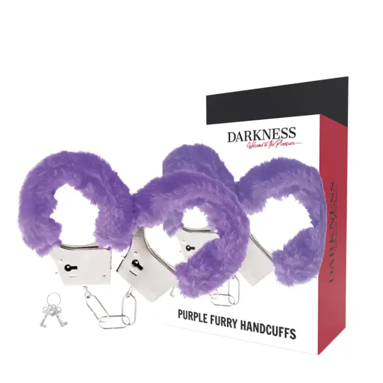 Darkness - Esposas Metálicas Lila Premium para Fetichistas - vista principal
