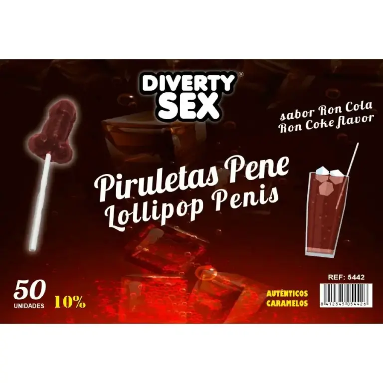 DIABLO GOLOSO - Lollipops de Pene con Sabor a Ron Cola 10% Alcohol - vista principal