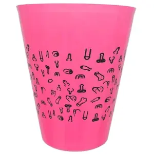 DIABLO PICANTE - FUCHSIA CUP 500 ML WITH BLACK PENISES