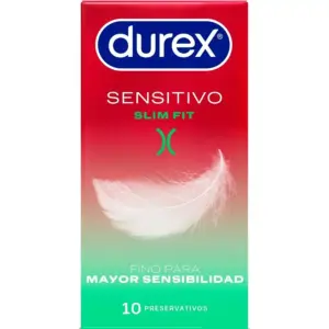 DUREX - Condones Sensitivos Slim Fit 10 Unidades