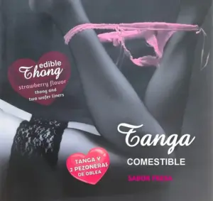 HOTFLOWERS - Girl Wafer Thong Sabores Premium con Parche Nipple