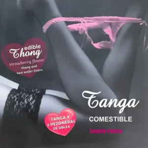 HOTFLOWERS - Girl Wafer Thong Sabores Premium con Parche Nipple