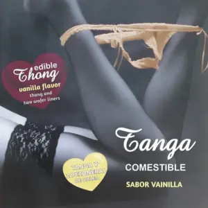 HOTFLOWERS - WAFER THONG Comestible Vanilla para Placer