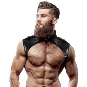 Fetish - Submissive Attitude Men’s Brigade Adjustable Eco-Leather Neck Harness