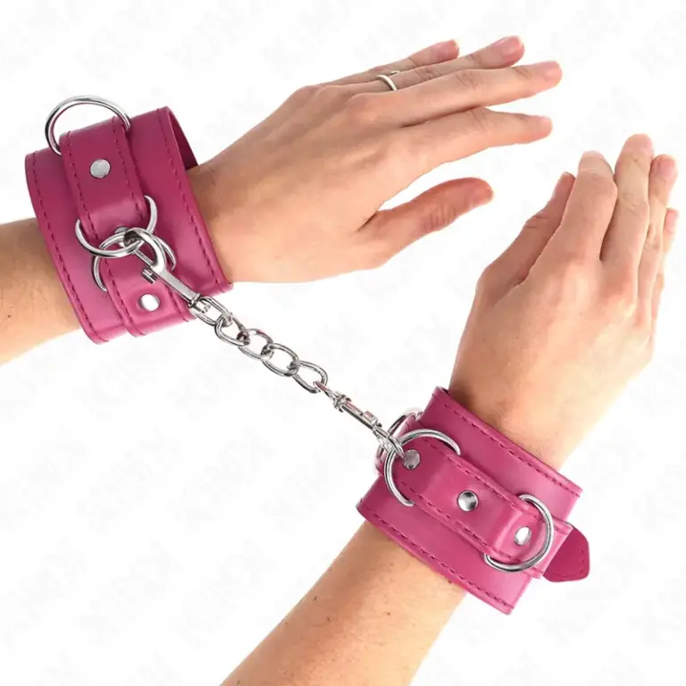 KINK - D-RING WRIST RESTRAINTS Ajustables Rosa Premium