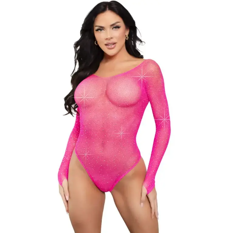 LEG AVENUE - Bodysuit Fucsia Original con Brillantes - vista principal