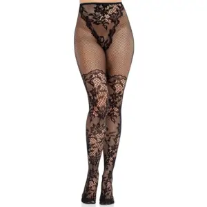 Leg Avenue - Dahlia Lace Stockings Elegantes y Seductoras