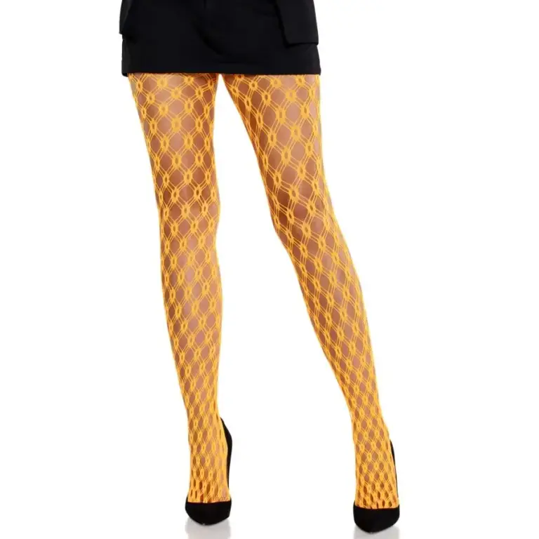 LEG AVENUE - Tights de Encaje Neon Naranja Originales - vista principal