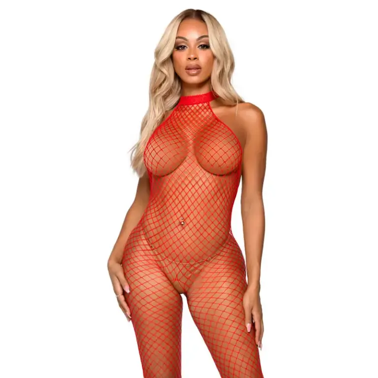 Leg Avenue - Bodystocking Frivole Sexy Rojo | Elegancia Única - vista principal