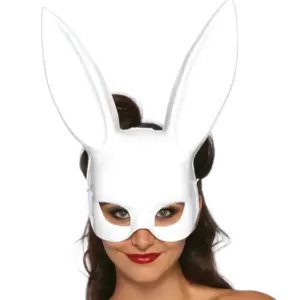 LEG AVENUE - Mascarilla Bunny Profesional Blanca para Bondage