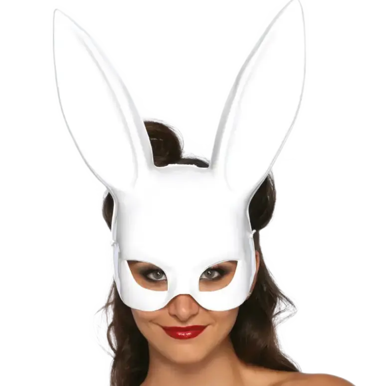 LEG AVENUE - Mascarilla Bunny Profesional Blanca para Bondage - vista principal