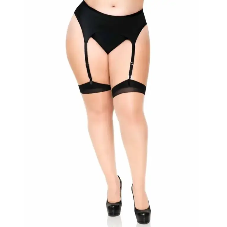 LEG AVENUE - Medias Tiro Alto 2 Tonos Premium con Costura - vista principal