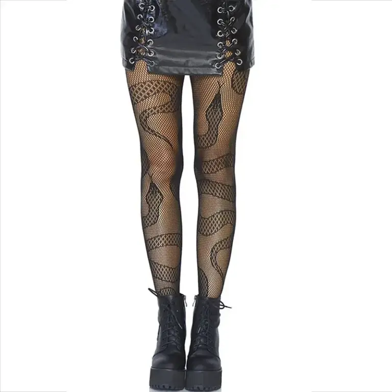 Leg Avenue - Stockings Net Snakes Black Original Estilo Único - vista principal