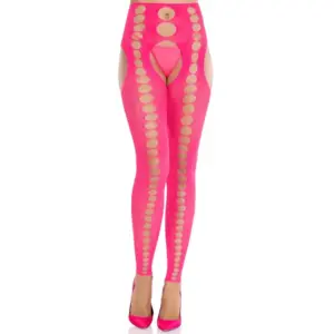 LEG AVENUE - Medias Opaques Neon Pink Premium Sin Costuras