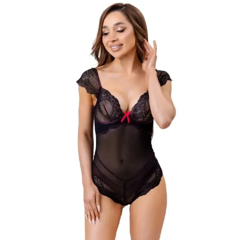 LIVCO CORSETTI FASHION - Body Evelyn Con Encaje Negro S/M - vista principal