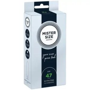 MISTER SIZE - Condones XS 47 mm Premium para Sensación Única