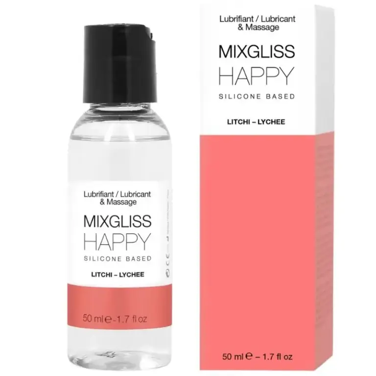 MIXGLISS - Happy Litchi Lubricante Silicona Premium 50ml - vista principal
