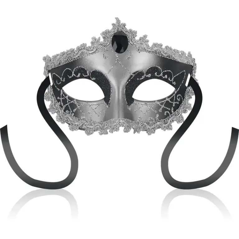 OHMAMA - Máscara Black Diamond Gray para Juegos Eróticos