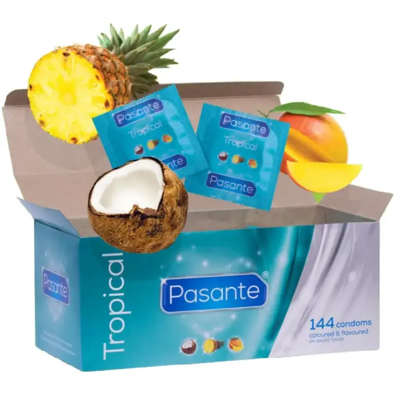 Pasante - Condoms Tropical Flavors 144 Unidades Premium - vista principal