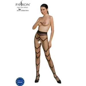 PASSION - Bodystocking ECO S006 Negro | Lencería Ecológica Premium