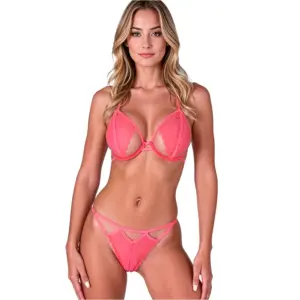 PASSION - RESILQUE BRA + THONG SET TOMATO RED | Sensualidad Premium