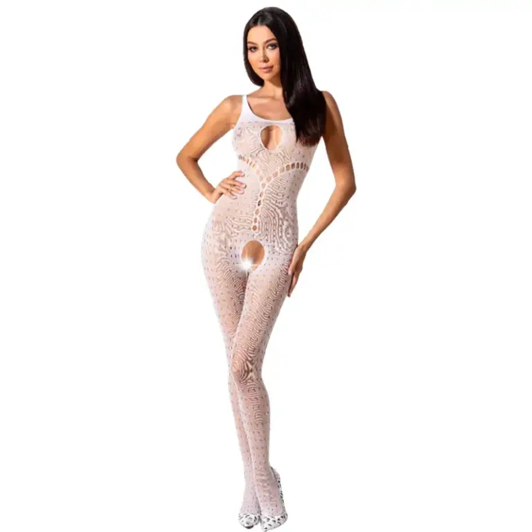 PASSION - Bodystocking Sexy para Mujer con Encaje Blanco - vista principal