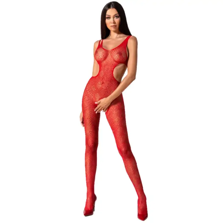 Passion - Bodystocking Sexy Red con Crotch Opening - vista principal