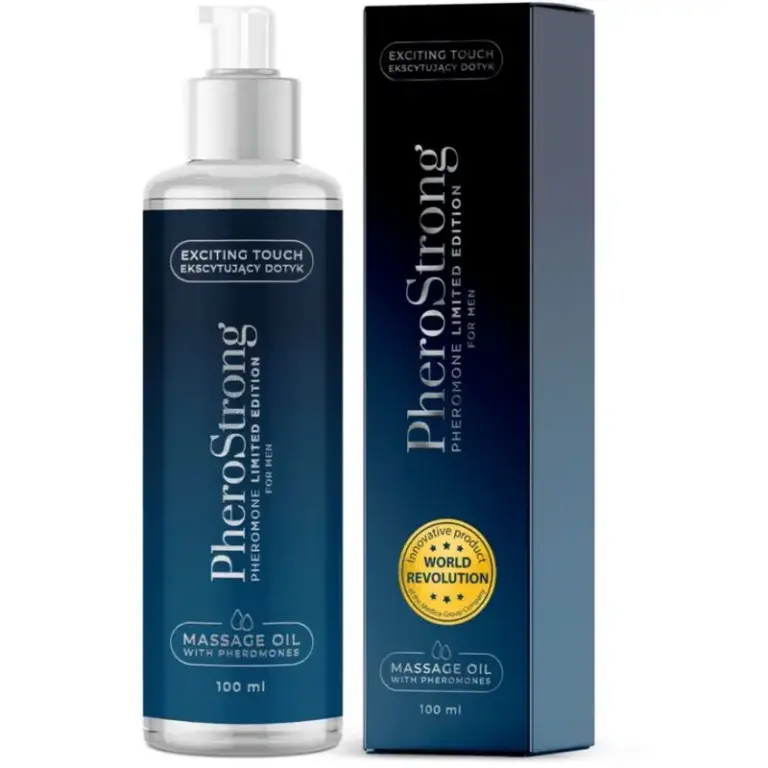 PHEROSTRONG - Aceite de Masaje Premium con Feromonas para Hombres 100ml