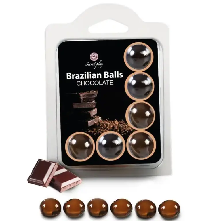SECRETPLAY - Set 6 Brazilians Balls Chocolate Premium para Placer - vista principal