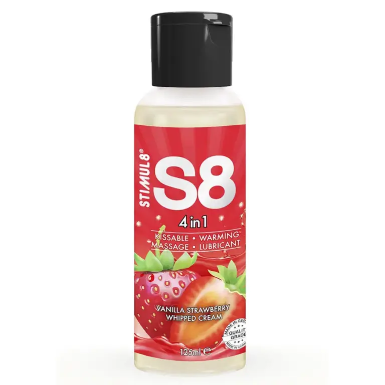 STIMUL8 - Lubricante Comestible de Fresa 4 en 1 Premium 125 ml - vista principal