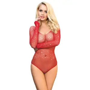 SUBBLIME - Bodysuit Rojo Brillante con Mangas Largas