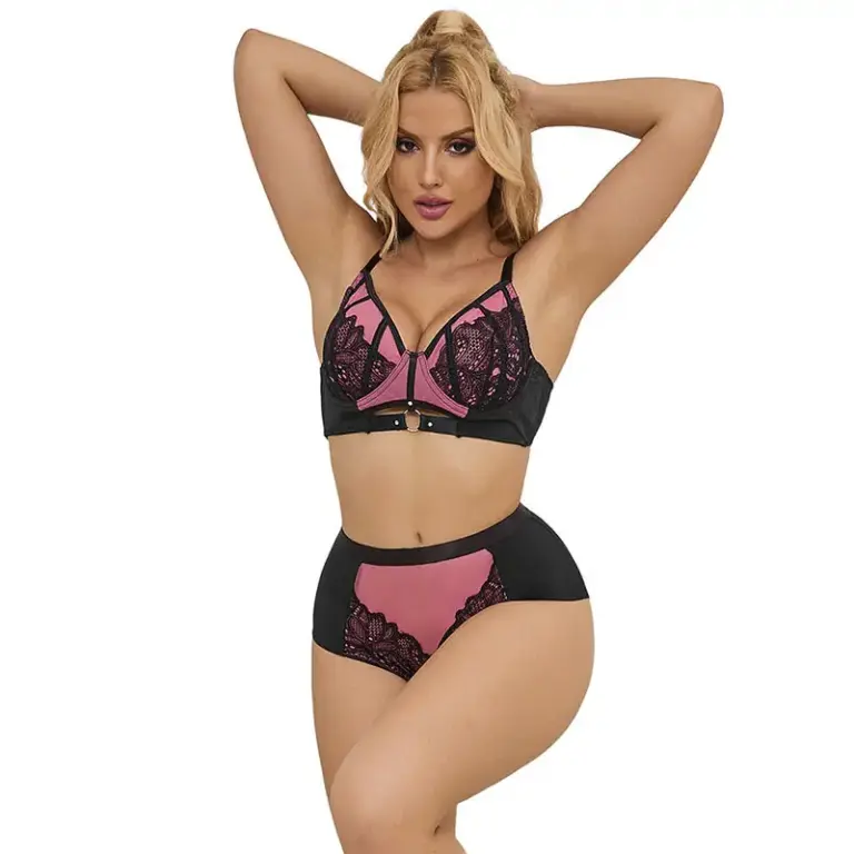 SUBBLIME - Conjunto Lencería Rosa Translucido Seductor Premium
