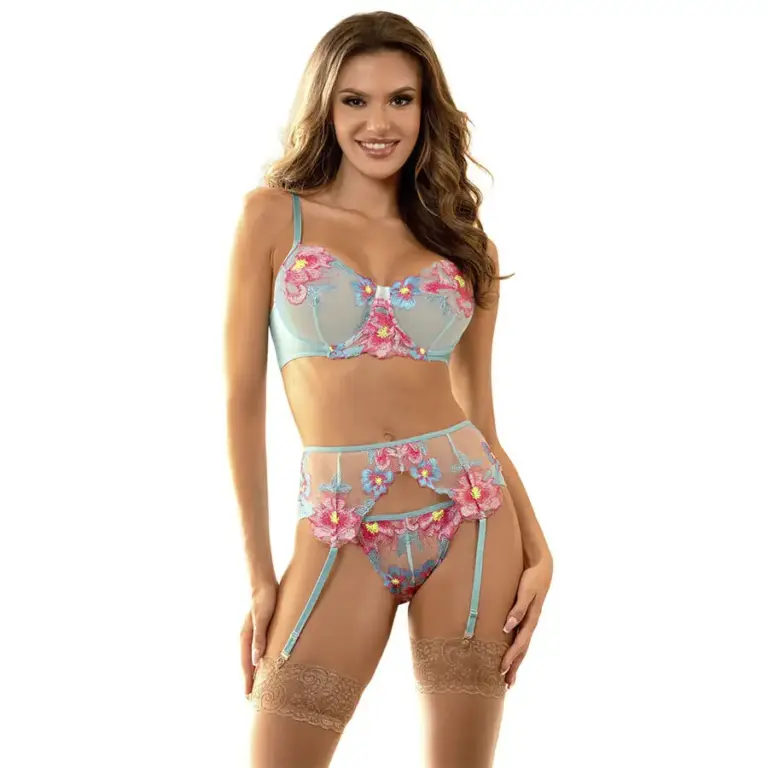 SUBBLIME - Sujetador Bordado Floral y Cinturilla Rosa S/M - vista principal