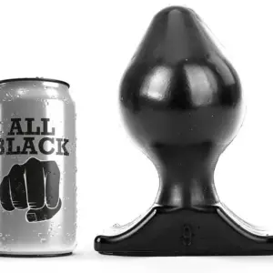 ALL BLACK - Plug Anal Profesional 16,5 cm Flexible