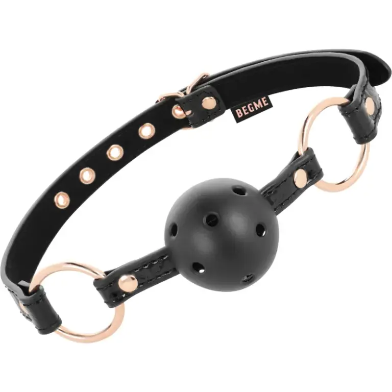 BEGME - Ball Gag Profesional de Cuero Vegano para BDSM - vista principal