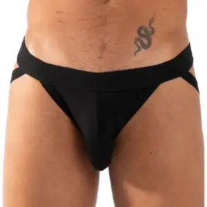 BURN - Jockstrap Doble Negro Premium para el Placer