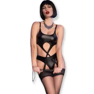 CHILIROSE - Set Crotchless Elegante Eco-leather M