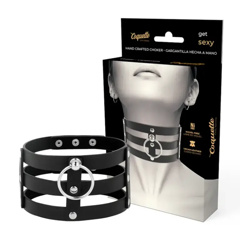 Coquette - Choker de Cuero Vegano Fetish Chic Premium - vista principal